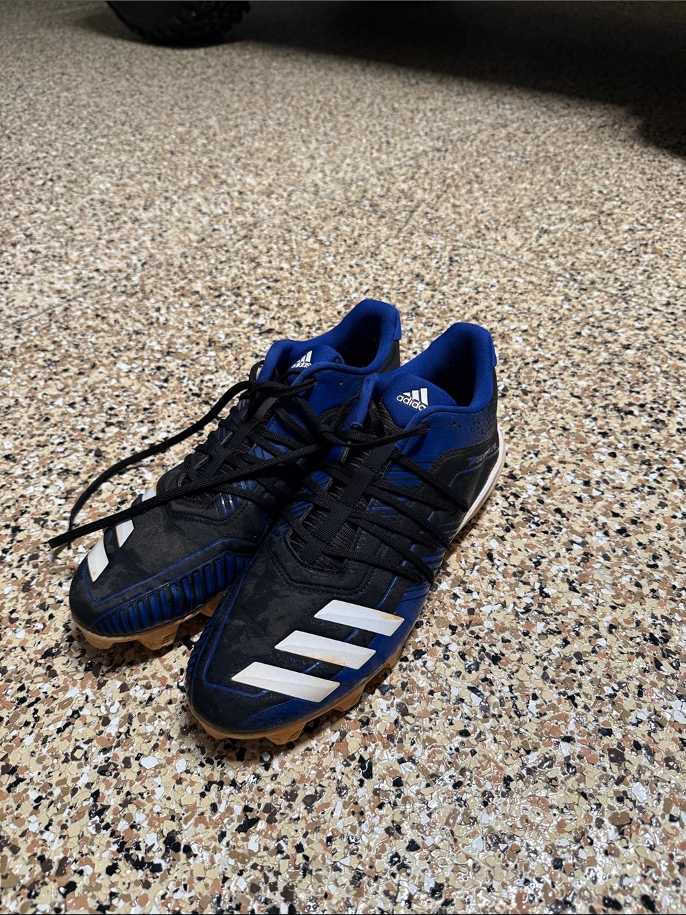 adidas Black and Blue Soccer Cleats